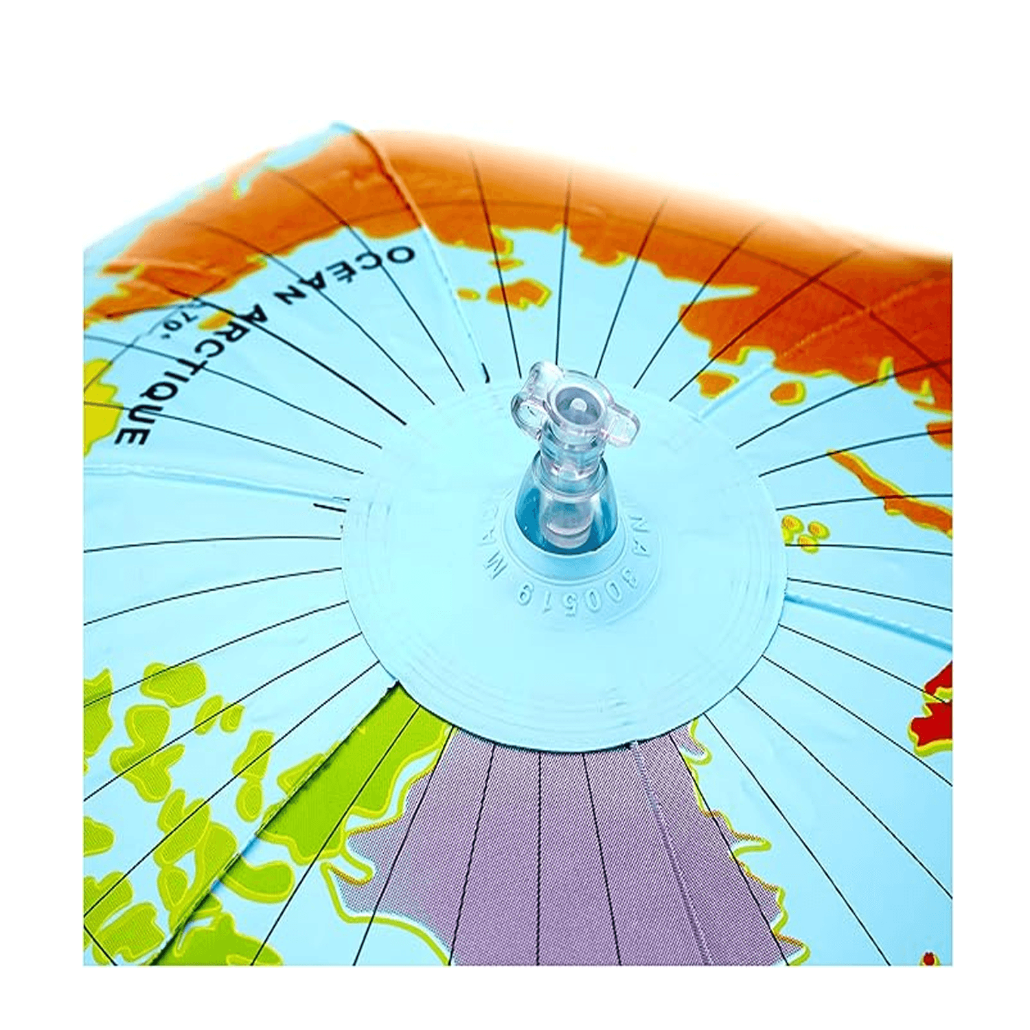 Pelota globo terraqueo inflable 50cm - Imagen 2