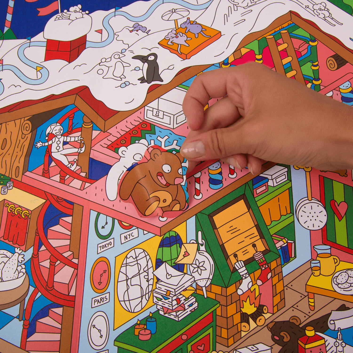 POSTER XL CON PEGATINAS SANTA CLAUS-OMY - Imagen 3