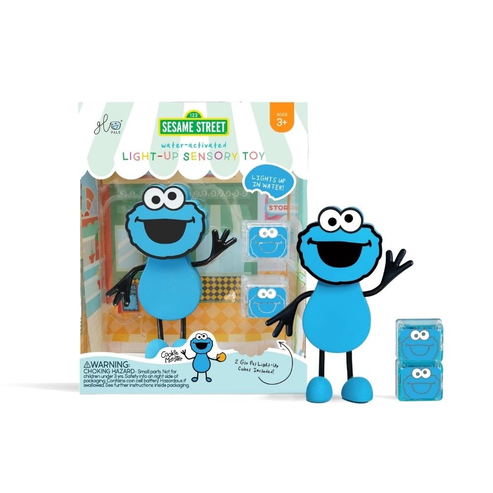 GloPals Set Personaje + 2 Cubos luz COOKIE MONSTER