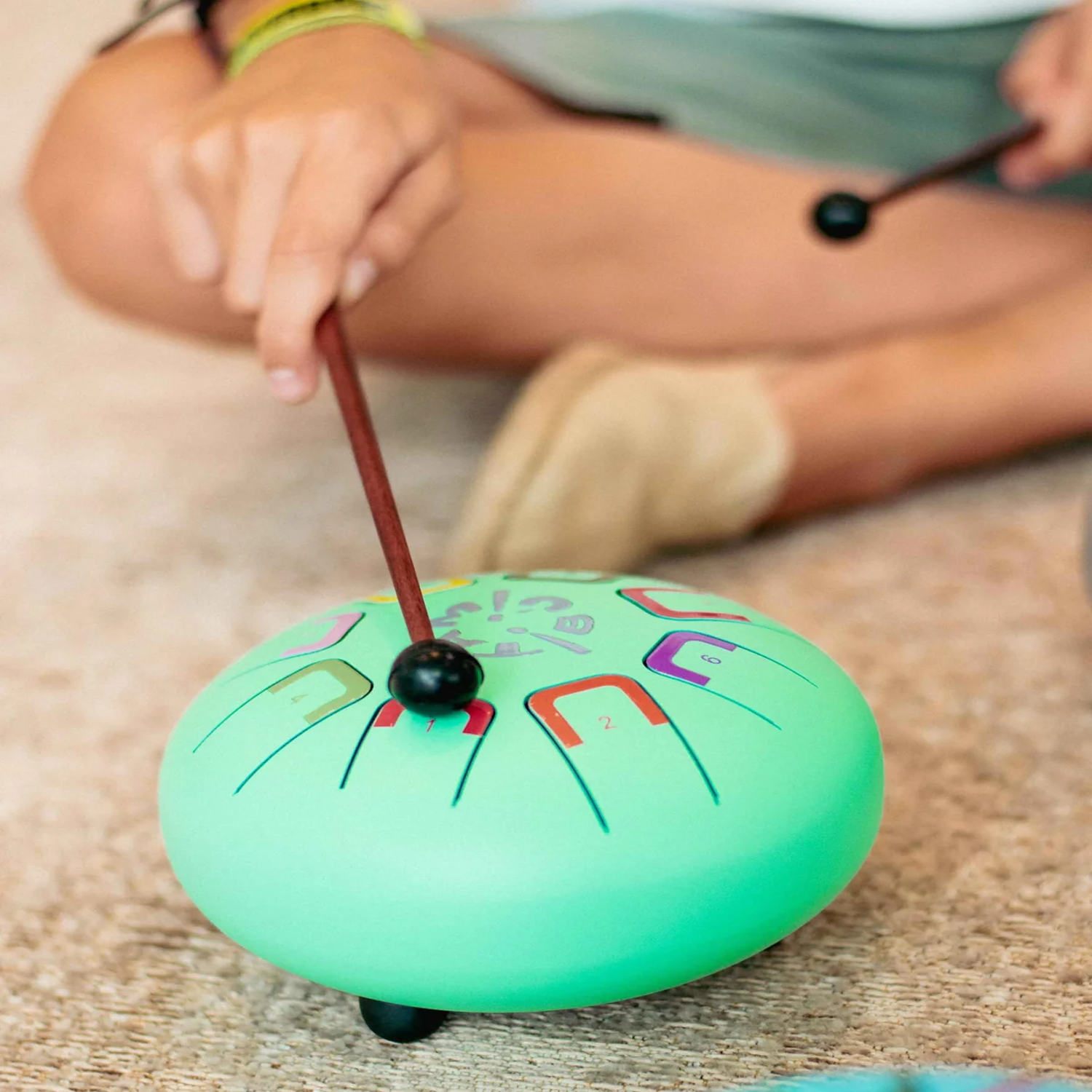 Baby Tambú - Tambor de lengüetas y notas: Pastel Teal - Imagen 4