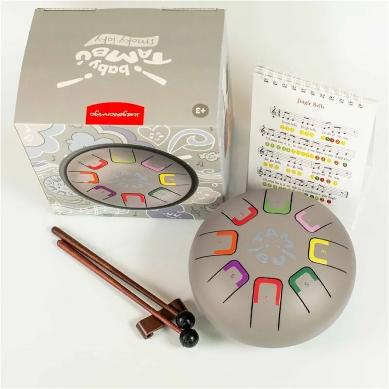 BABY TAMBÚ TAMBOR DE LENGÜETAS Y NOTAS SMOKY LOKY - Imagen 2